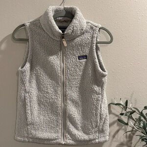 Patagonia Girl’s Los Gatos Fleece Sherpa Vest Size XL/14 Full Zip Soft Winter